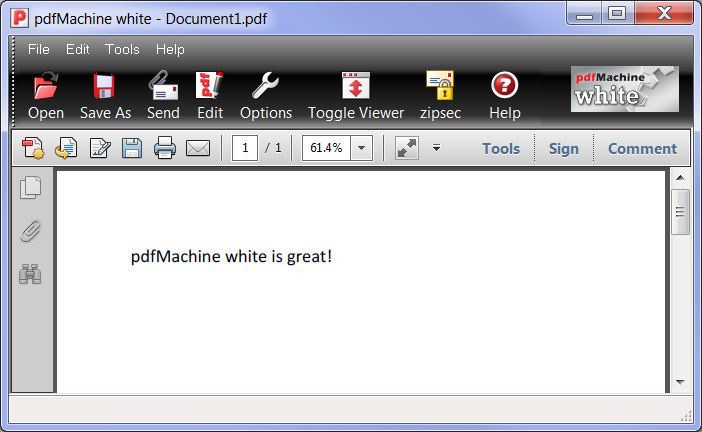 pdfMachine white is a free PDF generator.